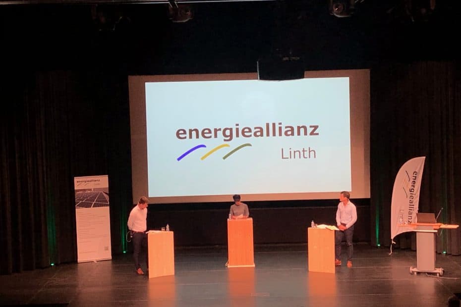 Podiumsdiskussion am Ende der Energie Veranstaltung Glarus